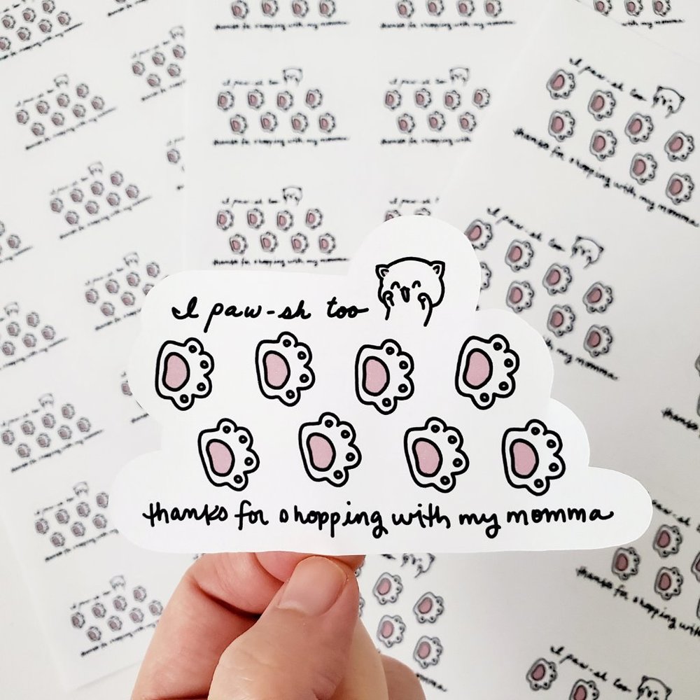 LB034 Cat Kitten Thank You Sticker [Price Firm] - Picture 6 of 8